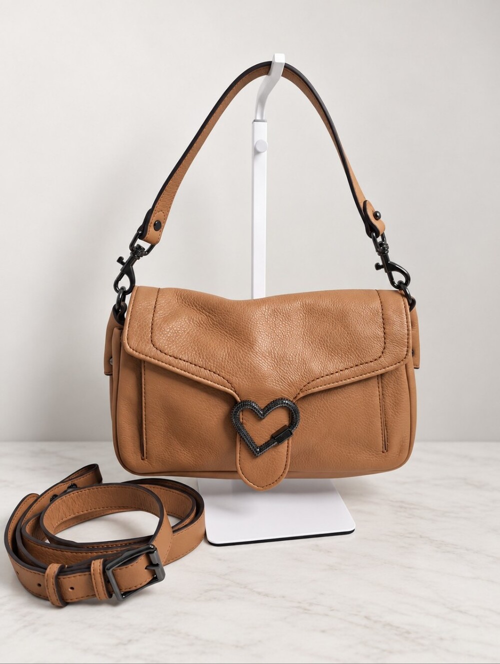Aimee Kestenberg Lovers Lane Maple Leather Convertible Crossbody Bag NWOT